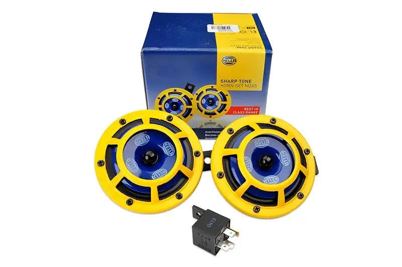Hella Sharptone Horn Kit 12V 415/350Hz Yellow (3BB922000731 = H31000001) (Min Qty 360) - H31000001 hellah31000001