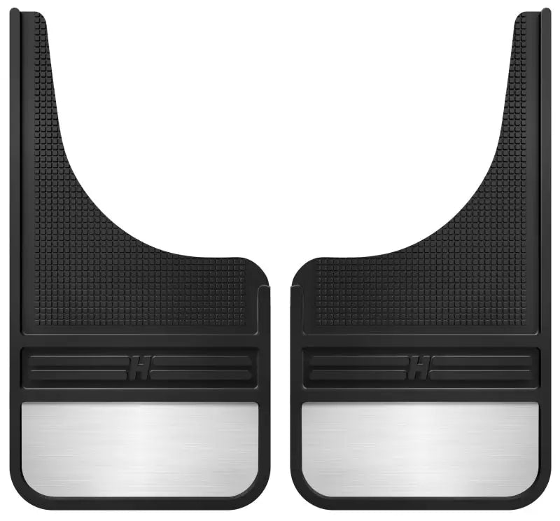 Husky Liners Universal 12in Wide Black Rubber Front Mud Flaps w/ Weight hsl55001