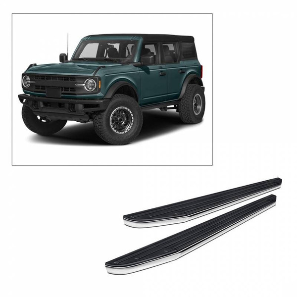 Ford Bronco E | Premium Running Boards | Black by Black Horse