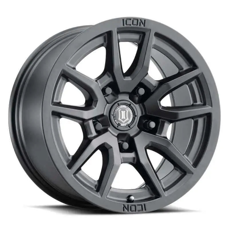 ICON Vector 5 17x8.5 5x150 25mm Offset 5.75in BS 110.1mm Bore Satin Black Wheel 2617855557sb