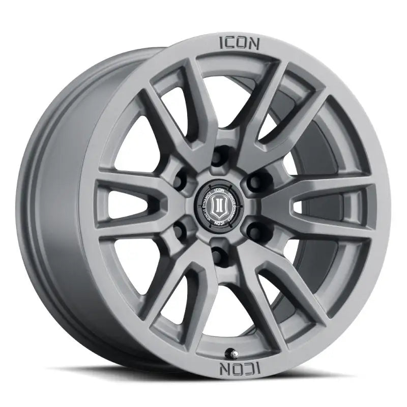 ICON Vector 6 17x8.5 6x135 6mm Offset 5in BS 87.1mm Bore Titanium Wheel - 2417856350TT ico2417856350tt