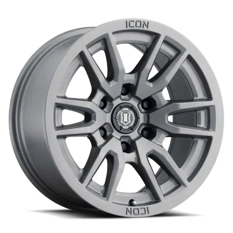 ICON Vector 6 17x8.5 6x135 6mm Offset 5in BS 87.1mm Bore Titanium Wheel 2417856350tt