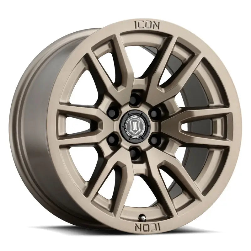 ICON Vector 6 17x8.5 6x5.5 0mm Offset 4.75in BS 106.1mm Bore Bronze Wheel - 2417858347BR ico2417858347br
