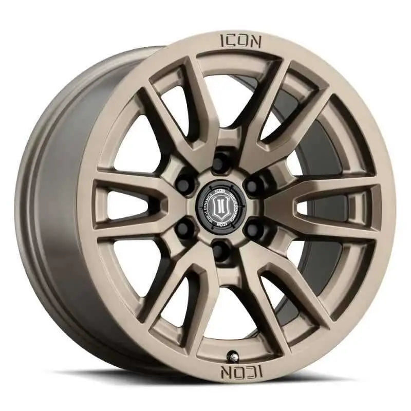 ICON Vector 6 17x8.5 6x5.5 0mm Offset 4.75in BS 106.1mm Bore Bronze Wheel 2417858347br