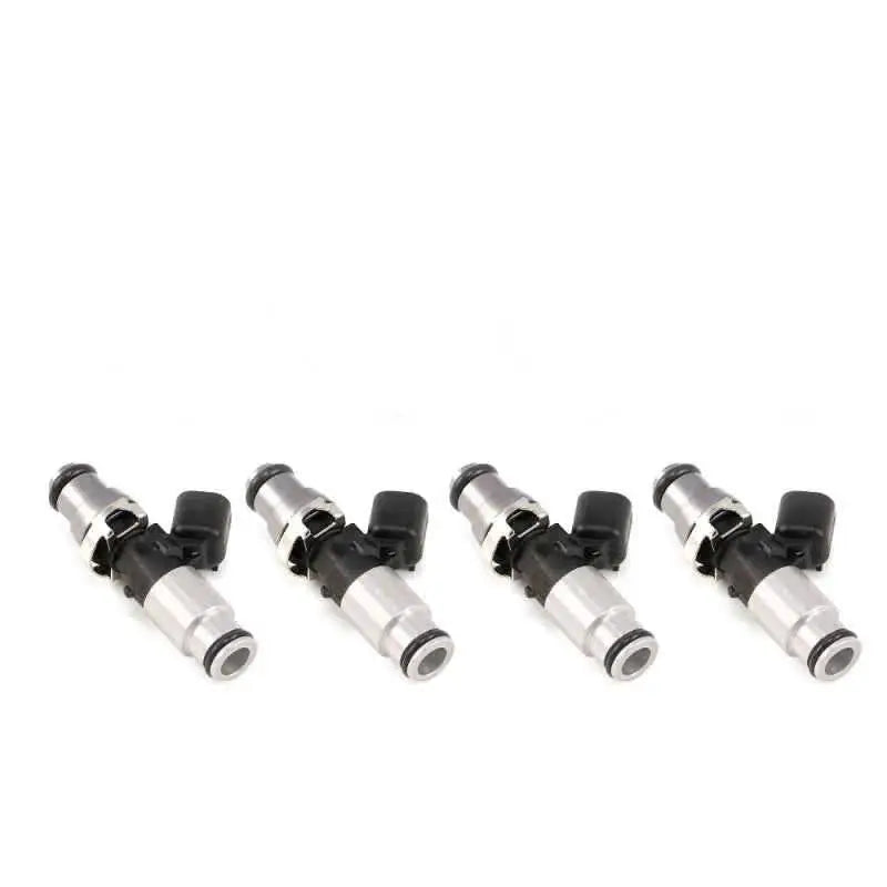 Injector Dynamics 1050X Injectors 14mm (Grey) Adaptor Top - (Silver) Bottom Adapter (Set of 4) 1050-60-14-14b-4