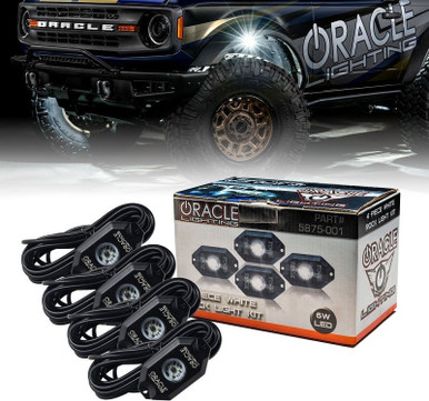 Ford Bronco / Bronco Sport White Underbody Wheel Well Rock Light Kit - 4 Piece by Oracle Lighting