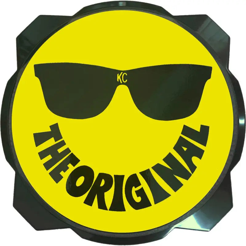 KC HiLiTES 6in. Hard Cover for Gravity Pro6 LED Lights (Single) - Smiley Face- Yellow/Black KC Logo - 5114 kcl5114