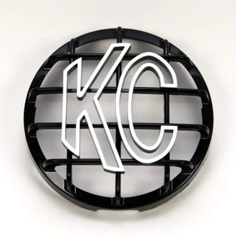 KC HiLiTES 6in. Round ABS Stone Guard for SlimLite/Daylighter Lights (Single) - Black/White KC Logo - 7210 kcl7210