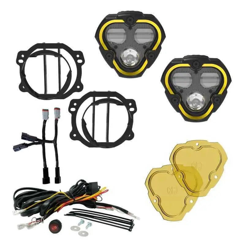 KC HiLiTES FLEX ERA 3 Dual Mode SAE Fog Light - 2-Light Master Kit for Jeep JK/JL/JT Plastic Bumpers 97146