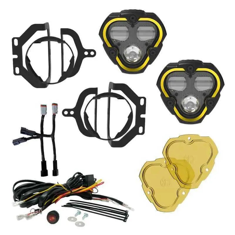 KC HiLiTES FLEX ERA 3 Dual Mode SAE Fog Lights - 2-Light Master Kit for Jeep JL/JT Sport Bumpers 97148