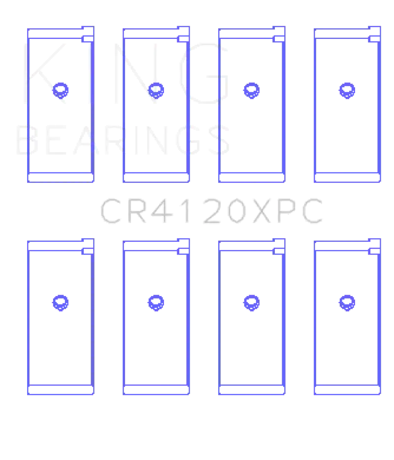 King 1992+ Mitsubishi 4G63/4G64 EVO I-IV (Size 0.25) Connecting Rod Bearing Set kingcr4120xpc0-25