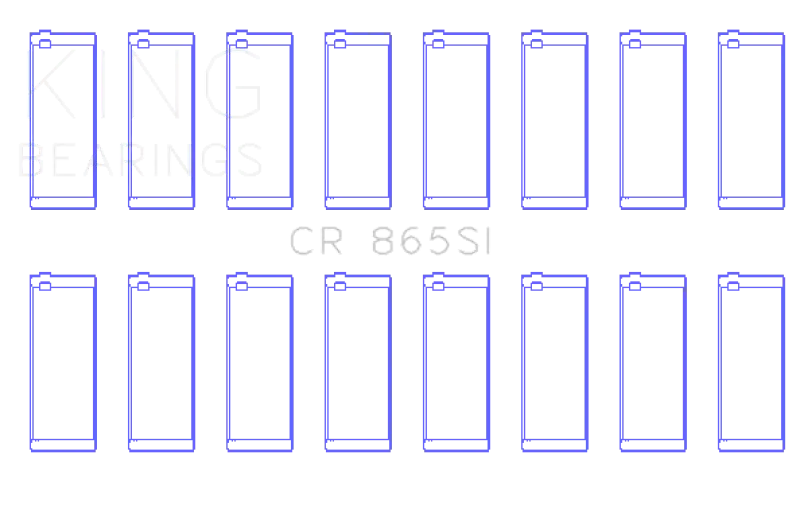 King Chevrolet SBC 307CI/350CI & GEN III/IV (OD+.002in) (.010in) Bi-Metal Rod Bearing Set kingcr865si010-47347108970797