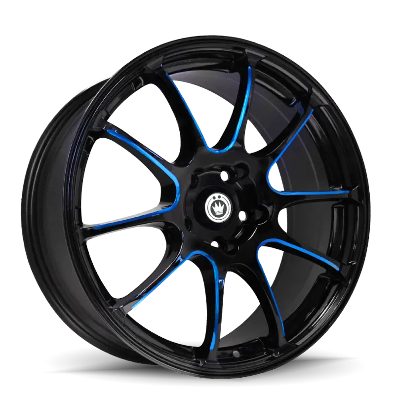 Konig Illusion 18x8 5x114.3 ET45 Black/Ball Cut Blue - IL8851445F kngil8851445f