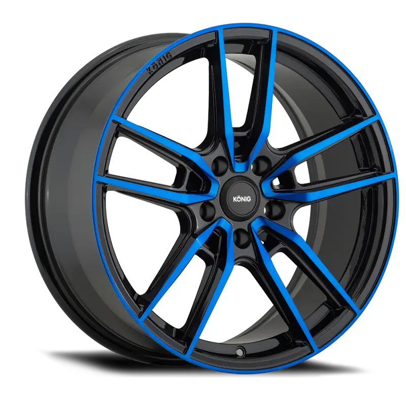 Konig Myth 18x8 5x108 ET43 Gloss Black w/ Blue Tinted Clearcoat - MY8850843F kngMY8850843F