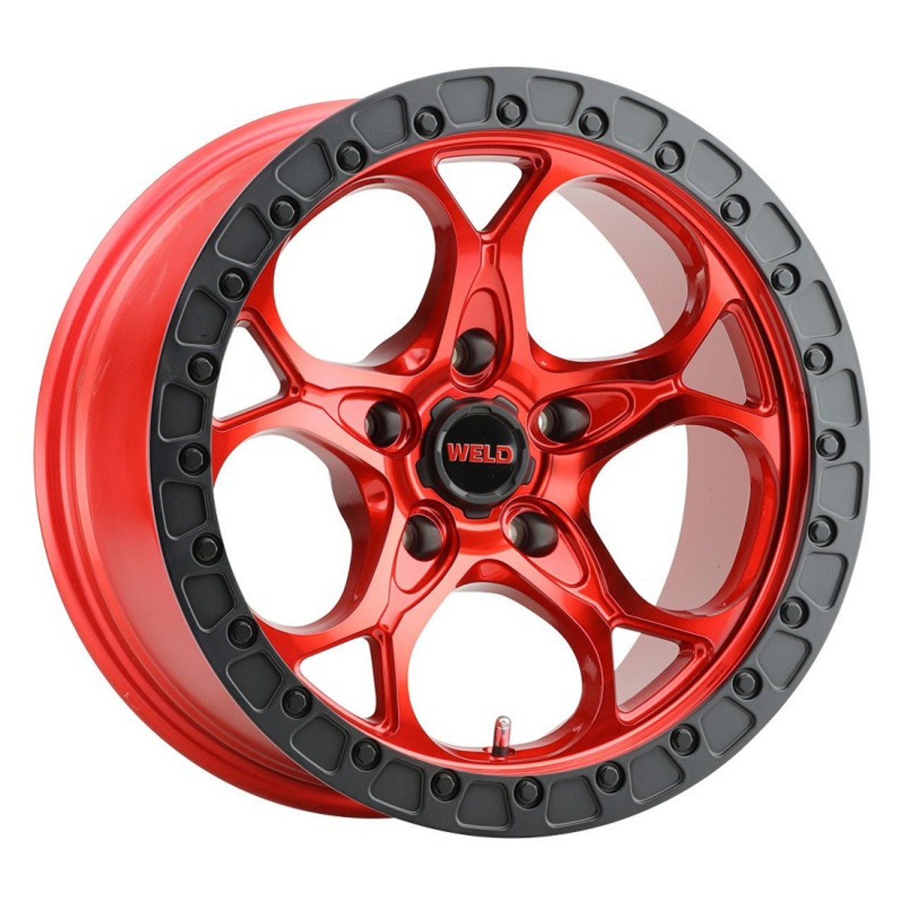 Weld Off-Road W134 17X9 Ledge 5X127 ET-12 BS4.50 Candy Red / Gloss Black Ring 71.5 - W13479075450 welW13479075450