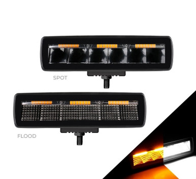 Ford Bronco / Bronco Sport Sixline 6 Rectangular 6-LED Lights with Amber Accent Lights by Go Rhino