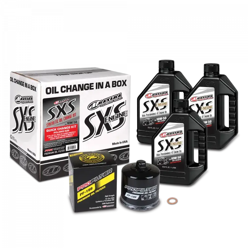 Maxima SxS Quick Change Kit 10W-50 Synthetic w/ Black Filter 618992