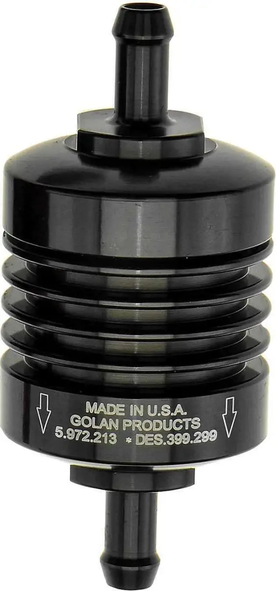 Mini Fuel Filter Black 1/4" Barb Fitting wps-274-0750