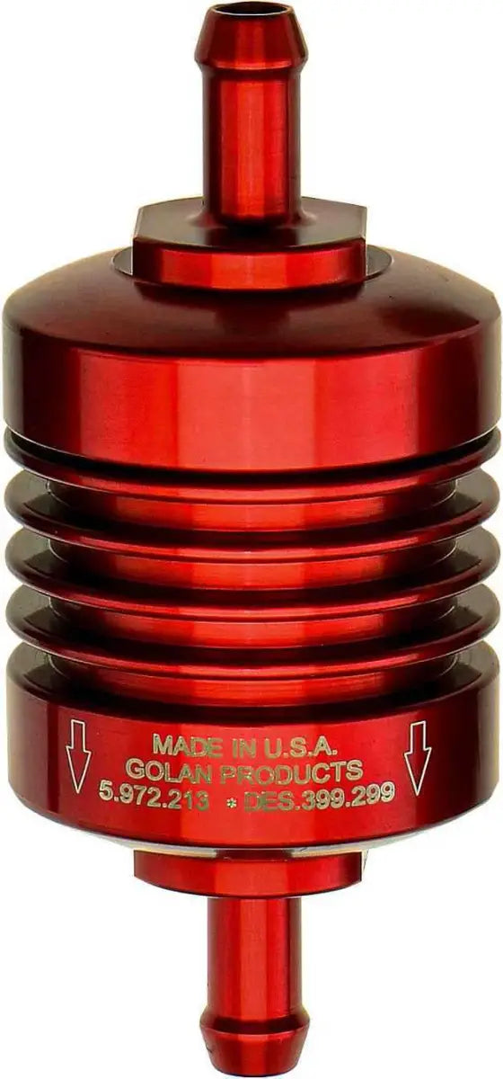 Mini Fuel Filter Red 1/4" Barb Fitting wps-274-0752