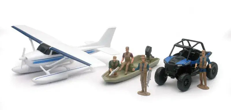 New Ray Toys Xtreme Adventure with Polaris RZR and Float Plane Set nrtss-05716