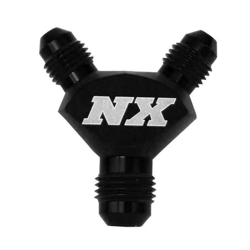 Nitrous Express 6AN x 6AN x 6AN Billet Pure-Flo Y Fitting - Black - 16386 nex16386