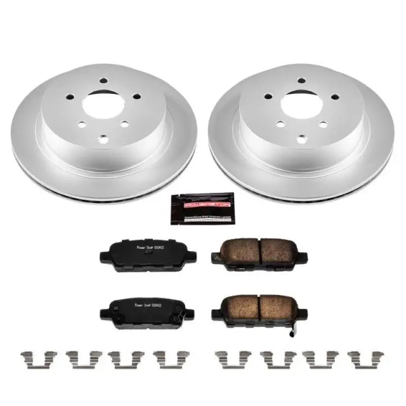Power Stop 03-12 Infiniti FX35 Rear Z17 Evolution Geomet Coated Brake Kit - CRK2427 psbcrk2427