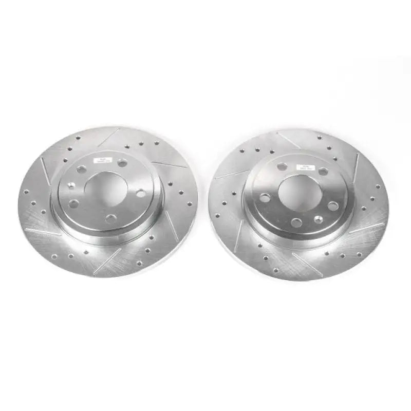 Power Stop 05-09 Audi A4 Rear Evolution Drilled & Slotted Rotors - Pair - EBR1006XPR psbebr1006xpr