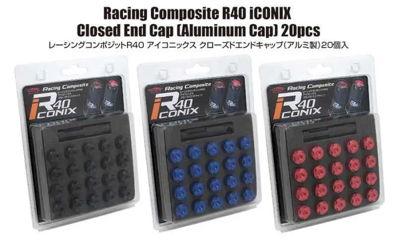 Project Kics 12X1.50 R40 Iconix Aluminum Caps Blue 20 Pieces WCIA1U