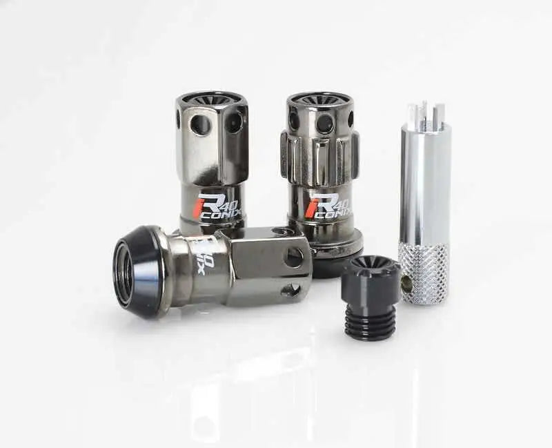 Project Kics 12X1.50 R40 Iconix Classical Lug Nuts w/ Black Plastic Cap - 16+4 wrif11ck