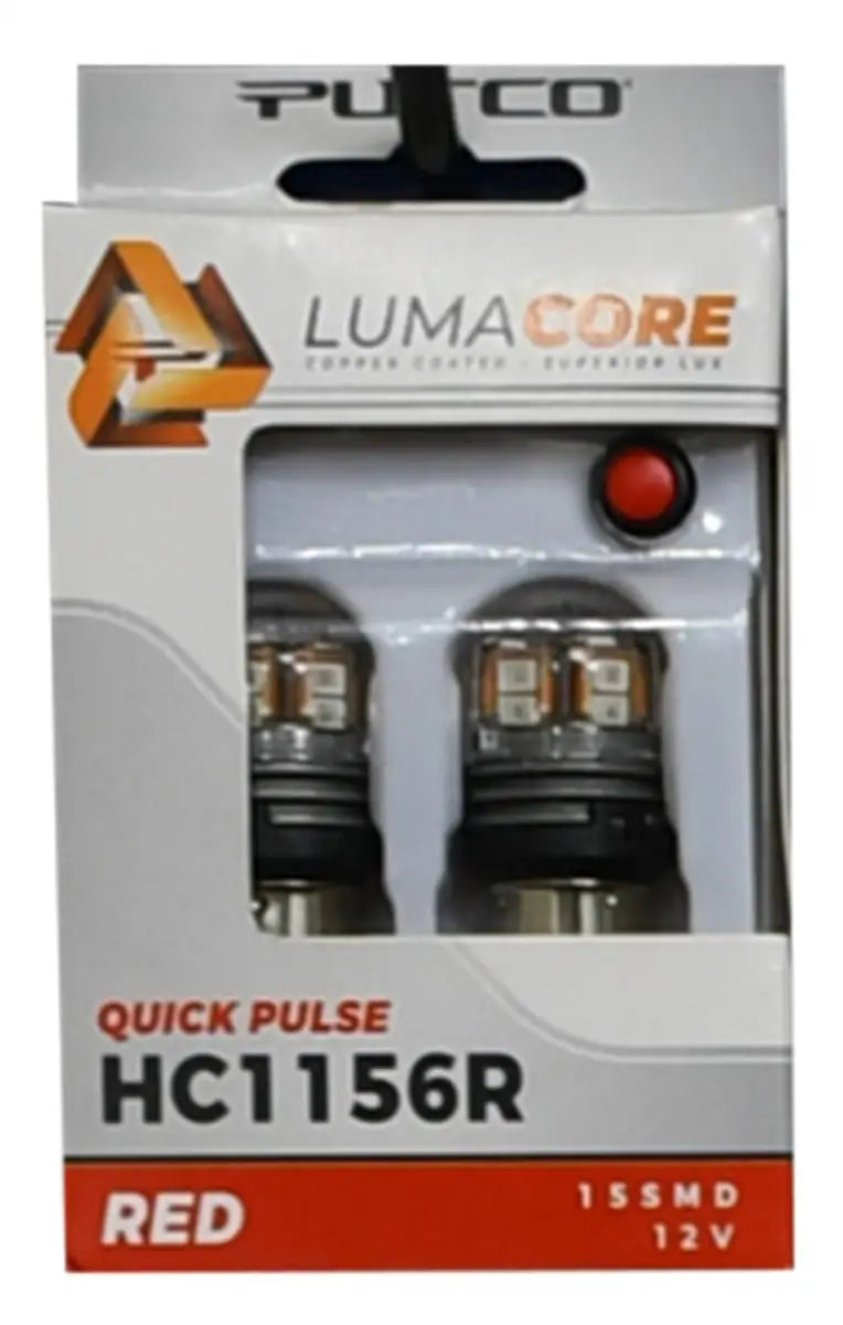 Putco LumaCore 1156 Red - Pair (x3 Strobe w/ Bright Stop) - HC1156R puthc1156r