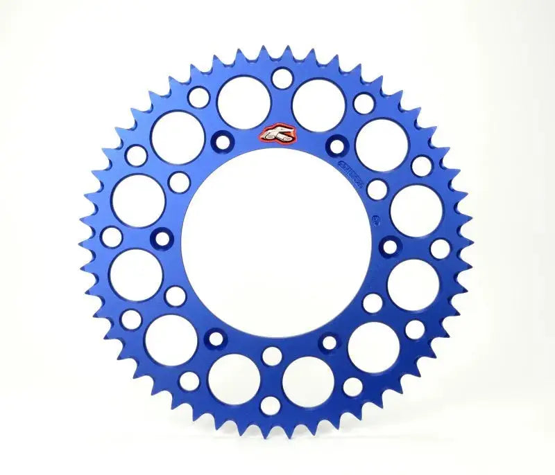 Renthal 02-23 Yamaha YZ 125/ YZ 250/F/X/ YZ450F Rear Grooved Sprocket - Blue 520-49P Teeth 596940