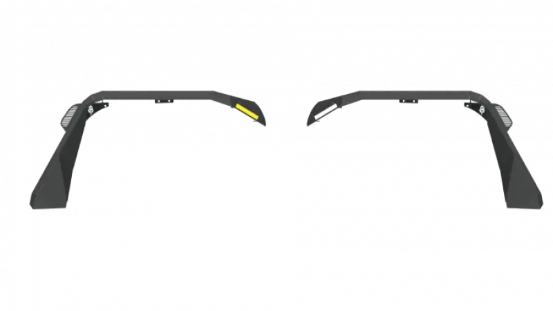 Road Armor 18-21 Jeep Wrangler JL Stealth Wide Front Fender Flare Body Armor w/LED DRL - Tex Blk - 518AFFWB rda518affwb