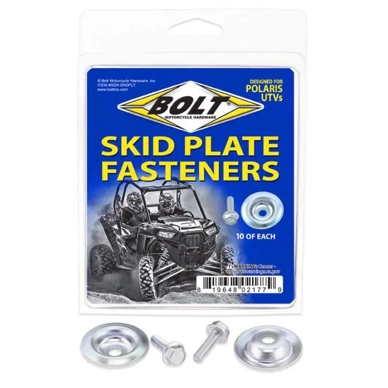 RZR-SKDPLT Bolt UTV Skid Plate Fasteners Skid Plate Washer/Bolt 10 Ea wps-020-0161