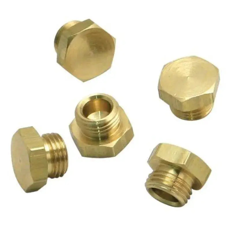 S&S Cycle Bowl Plug Threaded Brass - 5 Pack ssc11-2092