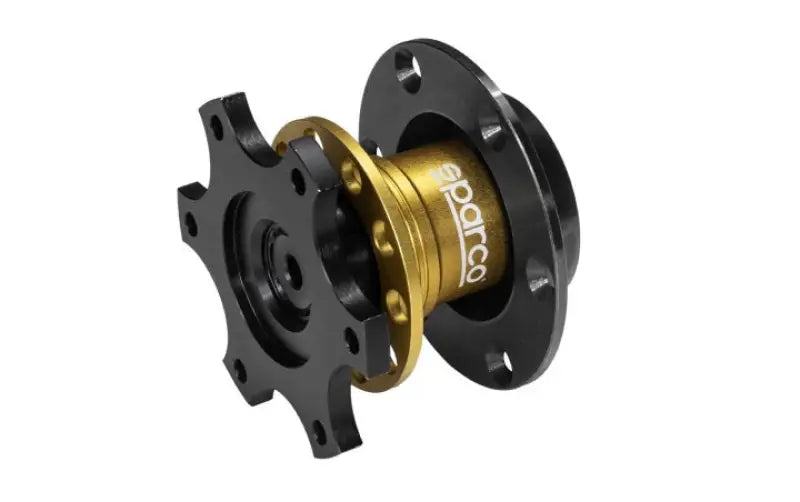 Sparco 6-Bolt Steering Wheel Quick Release - Gold - 015R98R spa015r98r