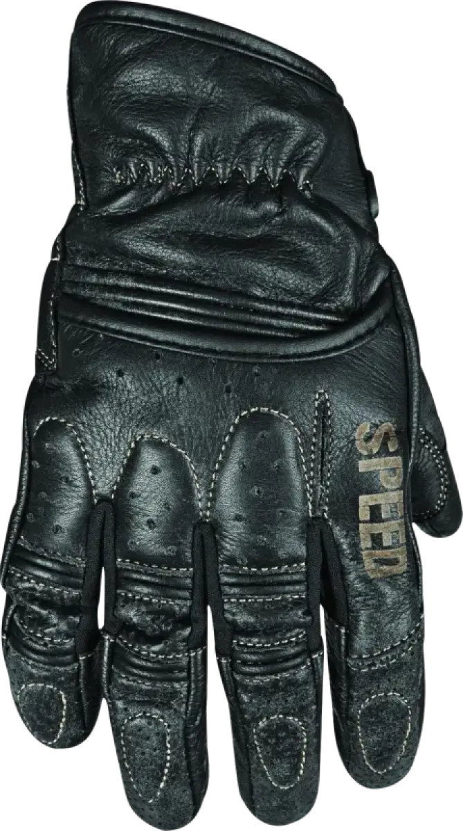 Speed and Strength Rust and Redemption Leather Gloves Black - Medium sas878617