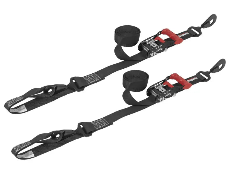SpeedStrap 1 1/2In x 10Ft Ratchet Tie-Down w/ Soft-Tie (2 Pack) - Black ssp15221-2
