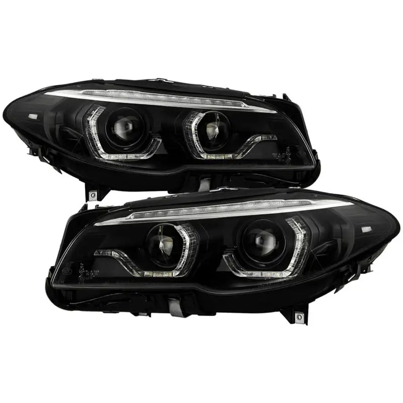 Spyder BMW 5 Series F10 11-13 Xenon/HID AFS Projector Headlights - Black PRO-YD-BMWF10HIDAFS-SEQ-BK - 5088208 spy5088208