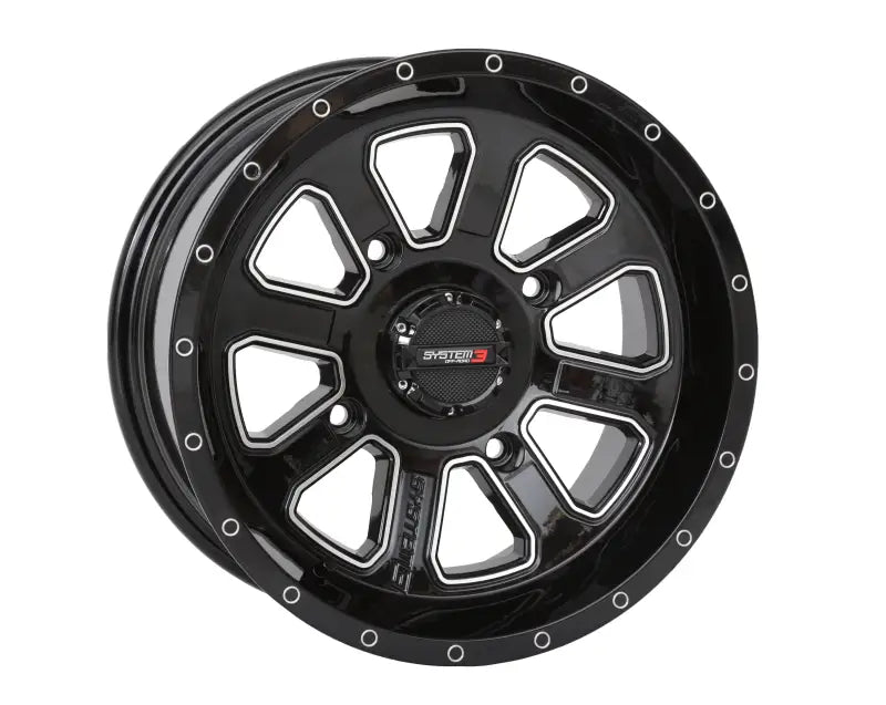 St4 Wheel 14x7 4+3 (+10mm) 4/110 Gloss Black/Machined 3-144110