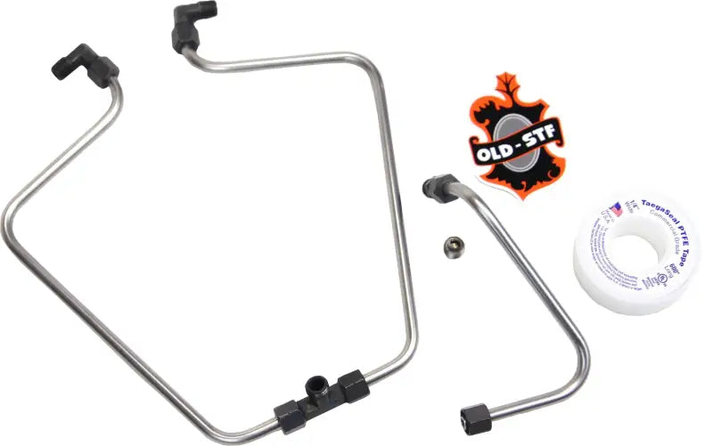 Stainless/Black Rocker Box Split Oil Line wps-880-2109