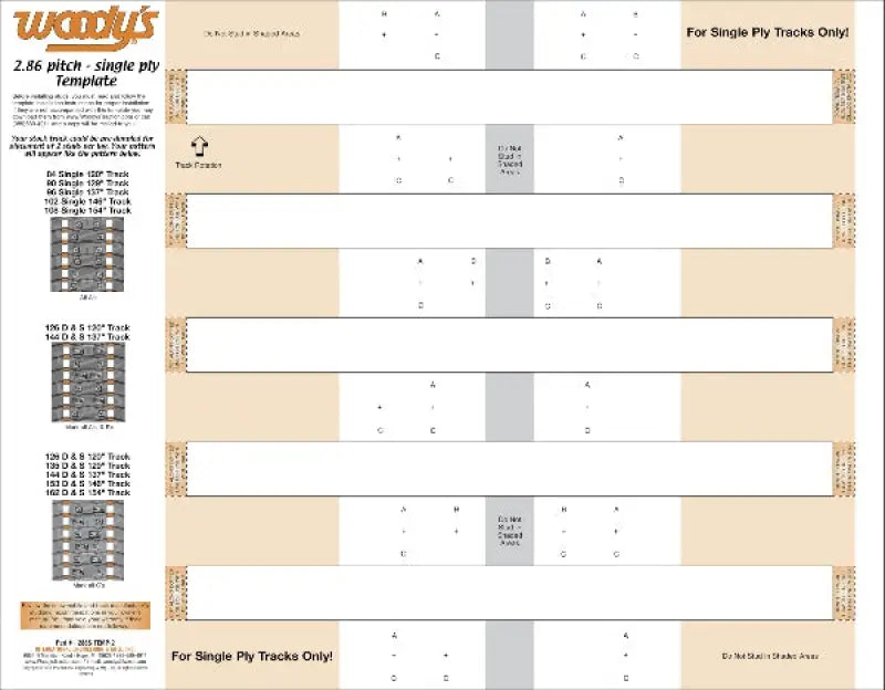 Stud Template 2.86" Single Ply wps-18-3963