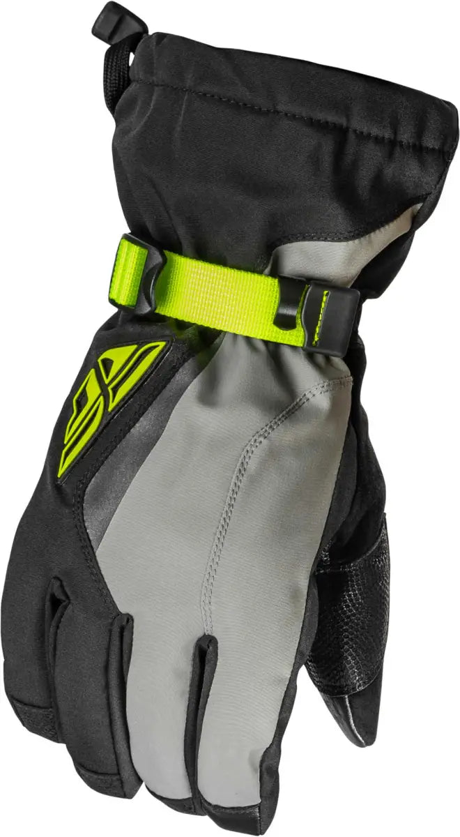 Title Gauntlet Gloves Black/Grey/Hi Vis Lg wps-371-0602l