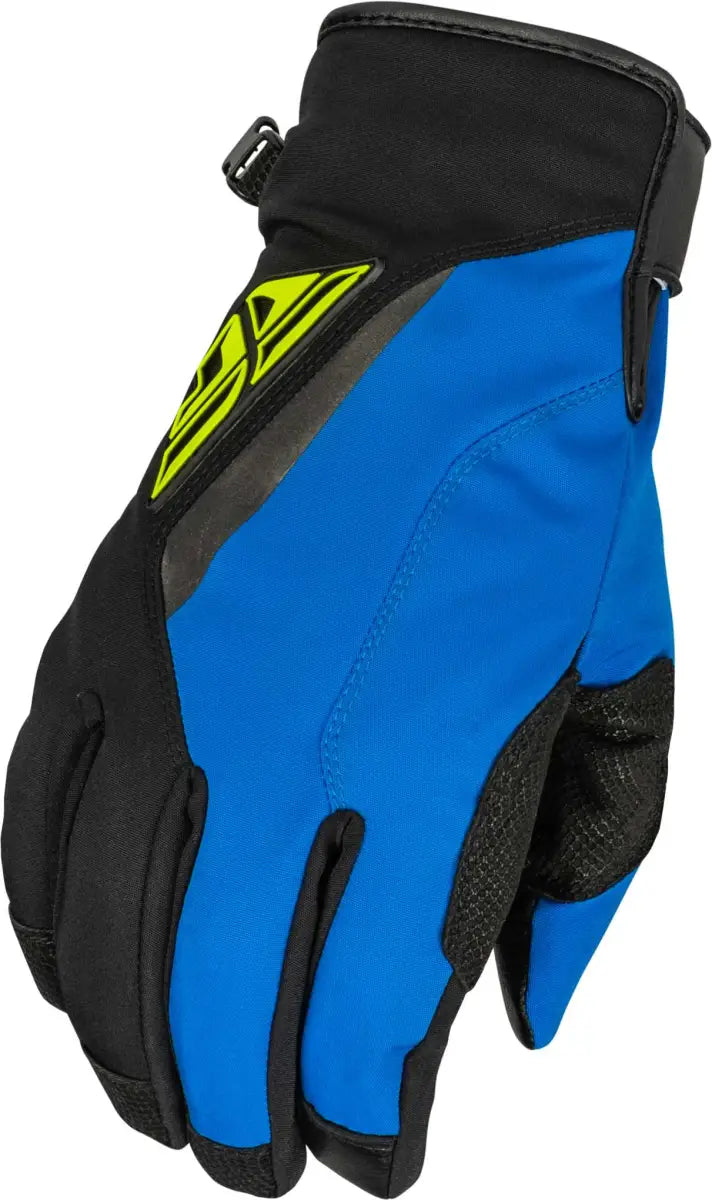 Title Long Gloves Black/Blue/Hi Vis Xs wps-371-0612xs