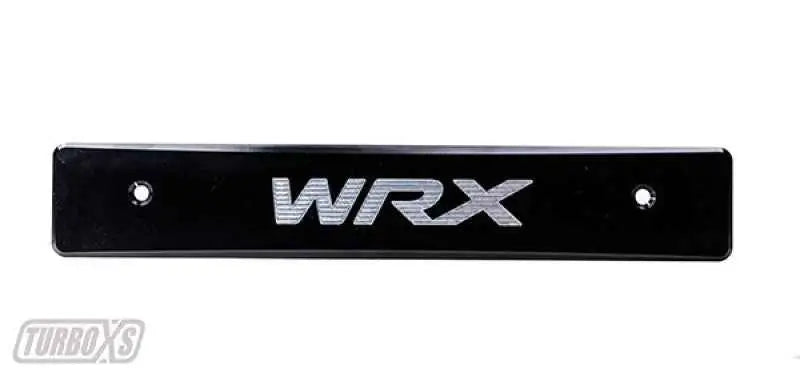 Turbo XS 08-14 Subaru WRX/STi Billet Aluminum License Plate Delete Black Machined WRX Logo ws08-lpd-blk-wrx