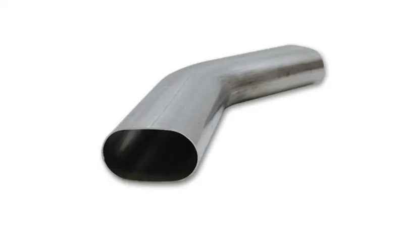 Vibrant 3in Oval (Nominal Size) T304 SS 45 deg Mandrel Bend 6in x 6in leg lengths - 13189 vib13189