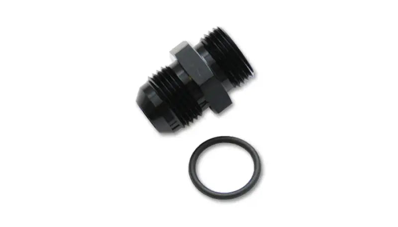 Vibrant -8AN Male Flare to 4AN ORB Male Straight Adapter w/O-Ring - Anodized Black - 16829 vib16829