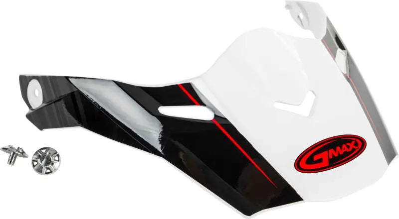 Visor W/Screws Raley White/Grey/Red At 21 wps-72-3187