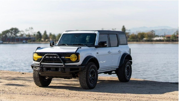 Ford Bronco 4 Piece Headlight Cover Kit Transparent Yellow by GT Styling