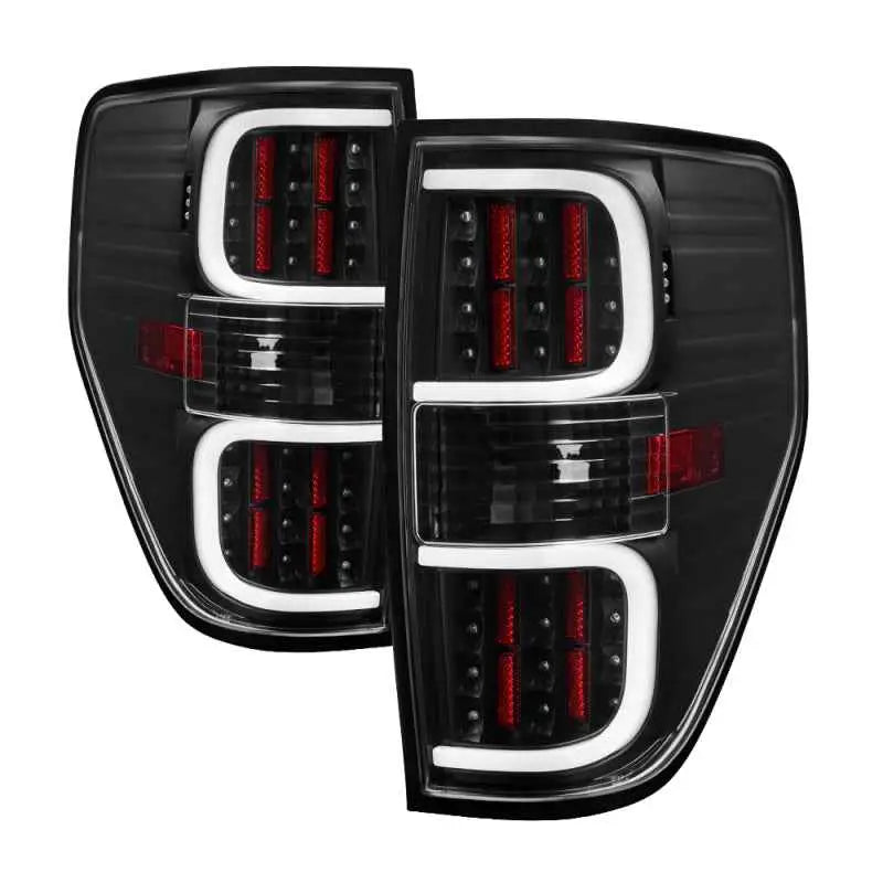 xTune Ford F150 09-14 LED Tail Lights - Black ALT-ON-FF15009-LBLED-BK 5082169