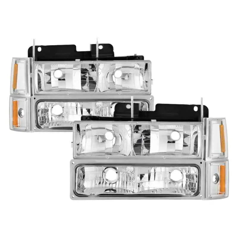 xTune GMC C/K Series 94-98 Headlights w/ Corner and Parking Lights - Chrome HD-JH-GCK94-C-SET 9037412